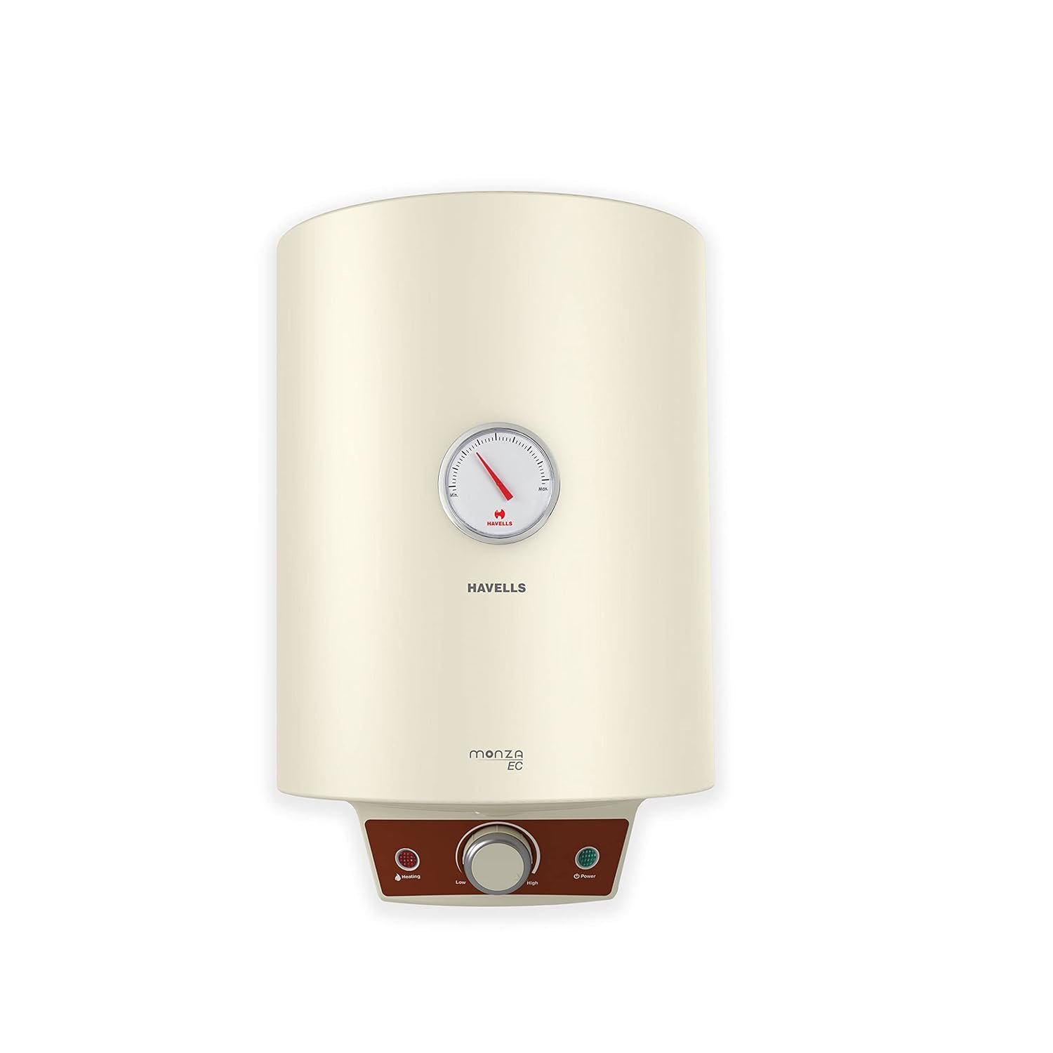 Havells Monza EC 25 L Storage Water Heater, Metallic Body, 2000 W, 4 Star, Free Flexi Pipe | Warranty: 7 Yr on Inn. Container; 4 Yr on Heating Element; 2 Yr Compre., (Ivory) 1 Count |Wall