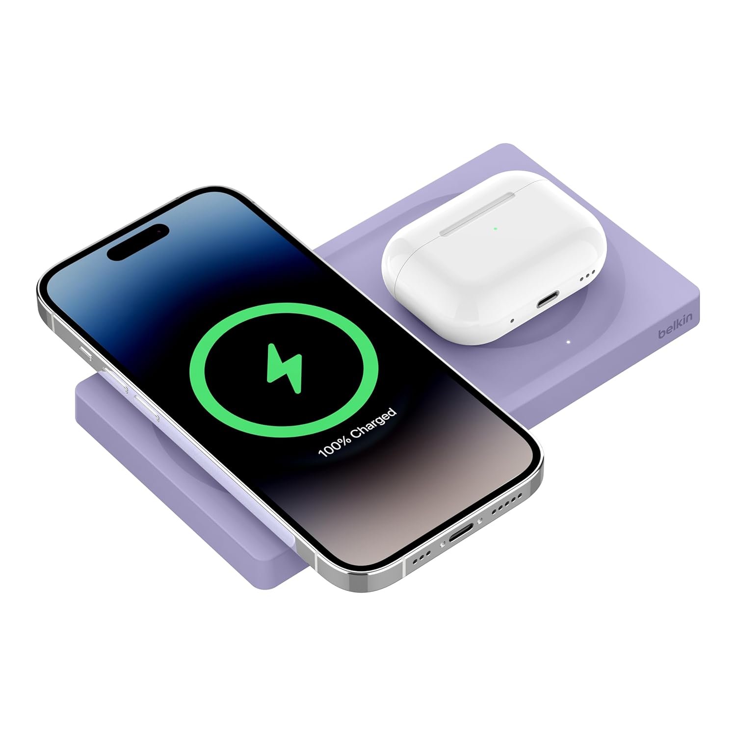 Belkin Magsafe 2-in-1 Wireless Charging Pad, Lavander