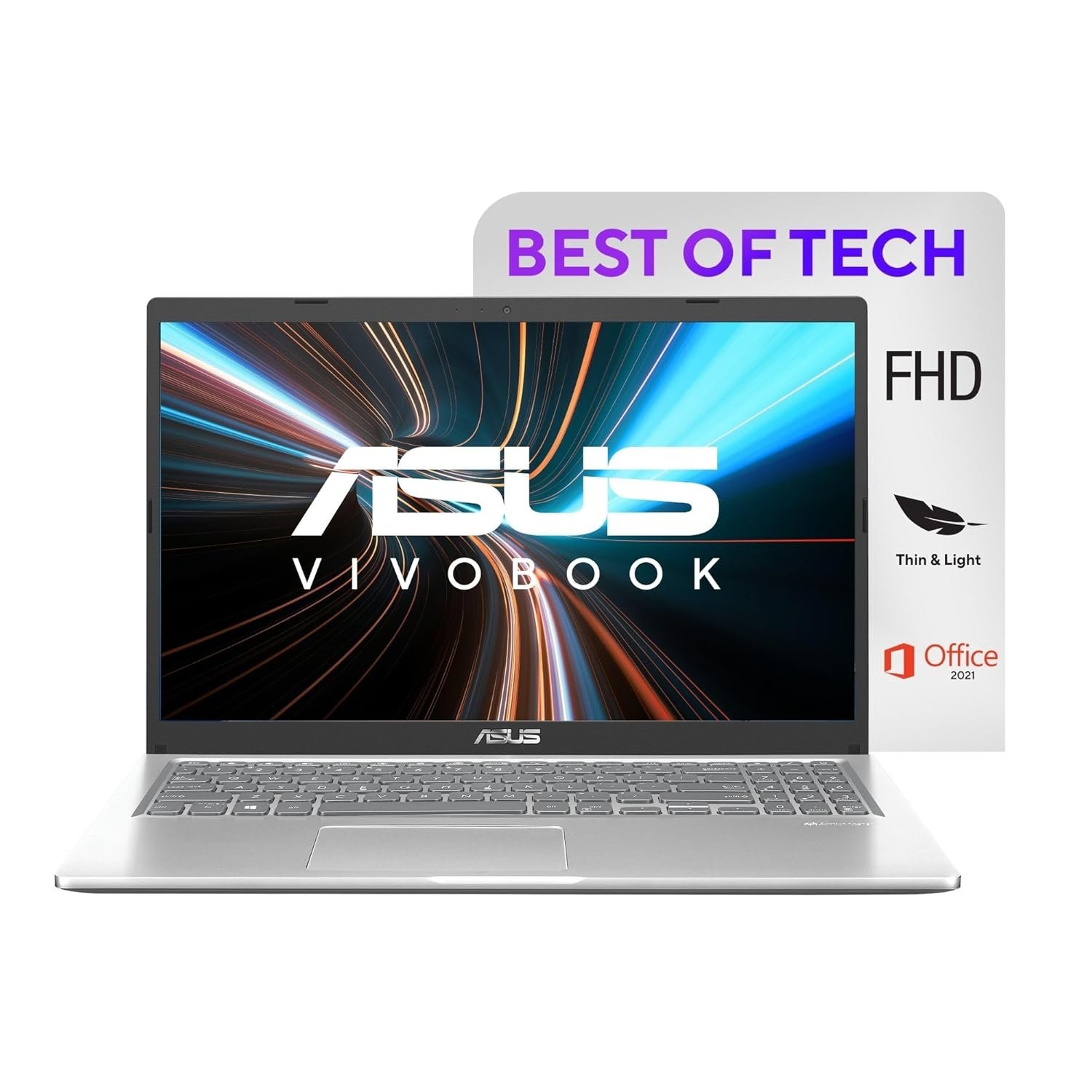 ASUS Vivobook 15, Intel Celeron N4020, 15.6″ (39.62 cms) HD, Thin and Light Laptop (8GB/512GB SSD/Integrated Graphics/Windows 11/Office 2021/Silver/1.8 kg), X515MA-BR022WS